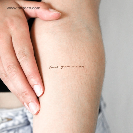 Tatuaje temporal "Te amo más" - Juego de 3
