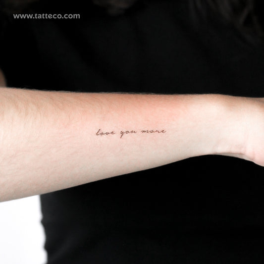 Tatuaje temporal "Te amo más" - Juego de 3