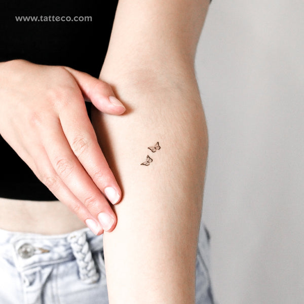 Butterfly Pair Temporary Tattoo - Set of 3