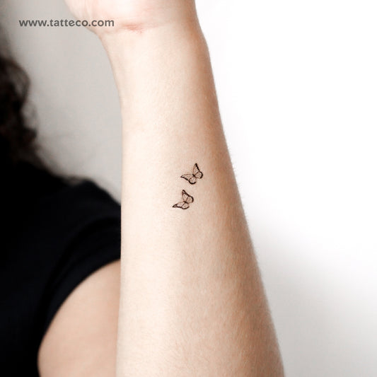 Tatuaje temporal de mariposas (juego de 3)