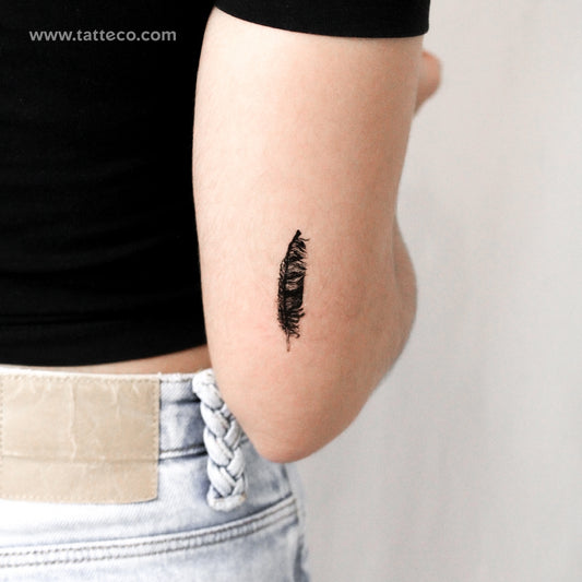 Tatuaje temporal de pluma - Juego de 3