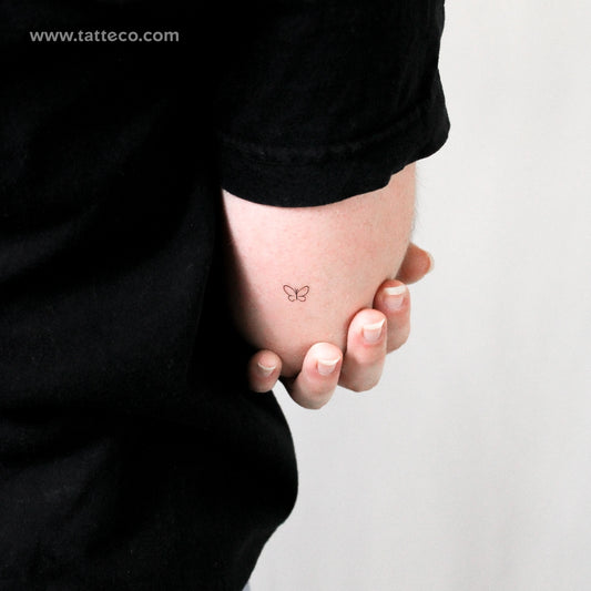 Tatuaje temporal de mariposa minimalista (juego de 3)