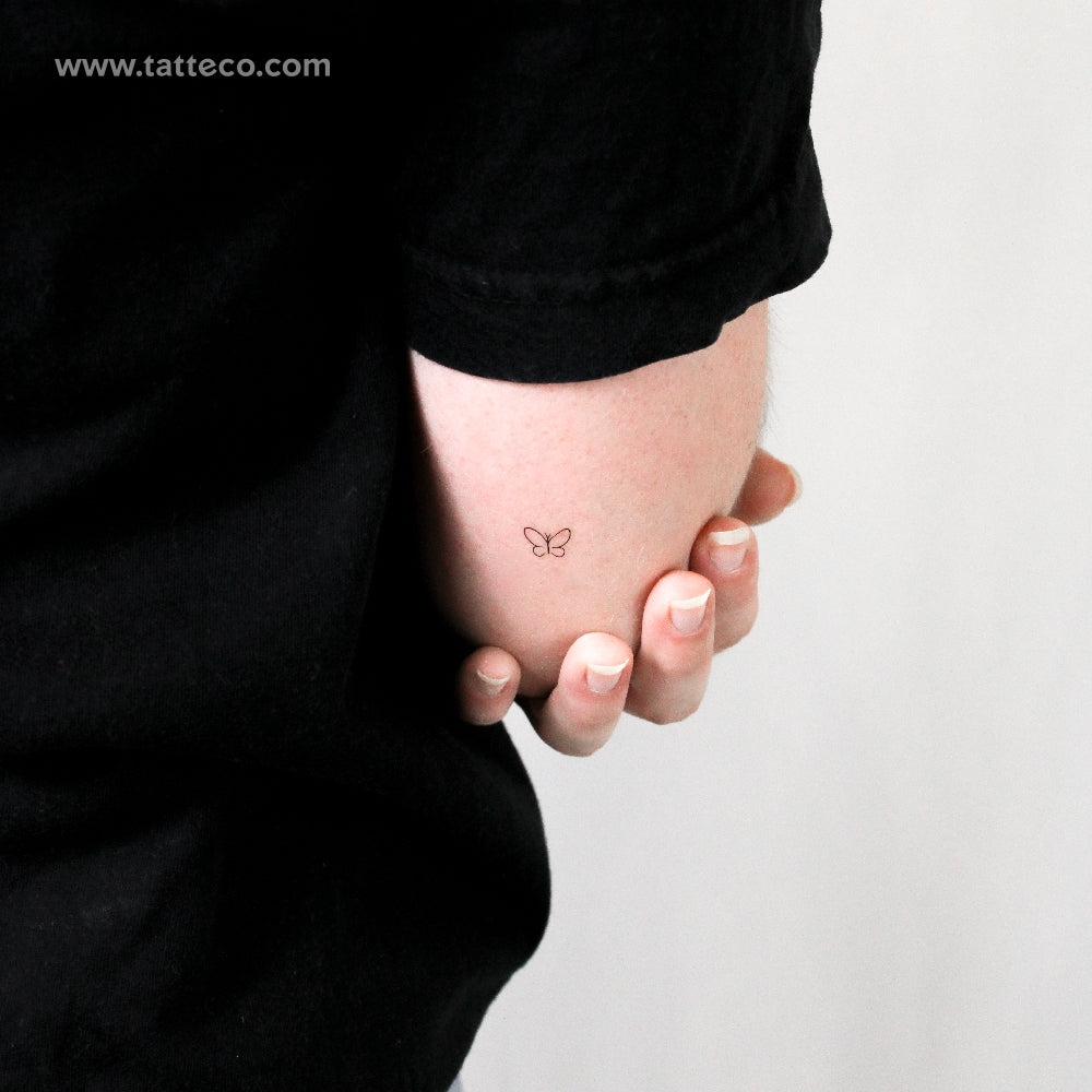 Minimal Butterfly Temporary Tattoo - Set of 3