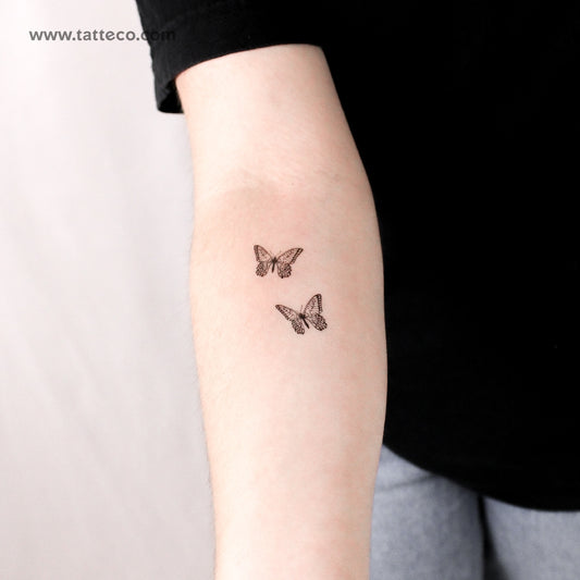 Tatuaje temporal de pareja de mariposas (juego de 3)