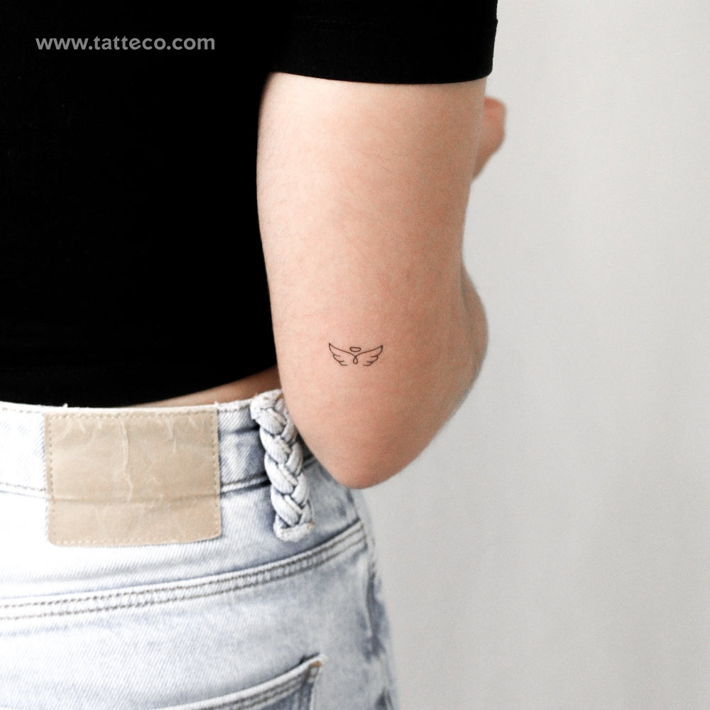 Small Angel Wings Temporary Tattoo - Set of 3