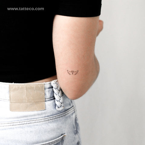 Small Angel Wings Temporary Tattoo - Set of 3