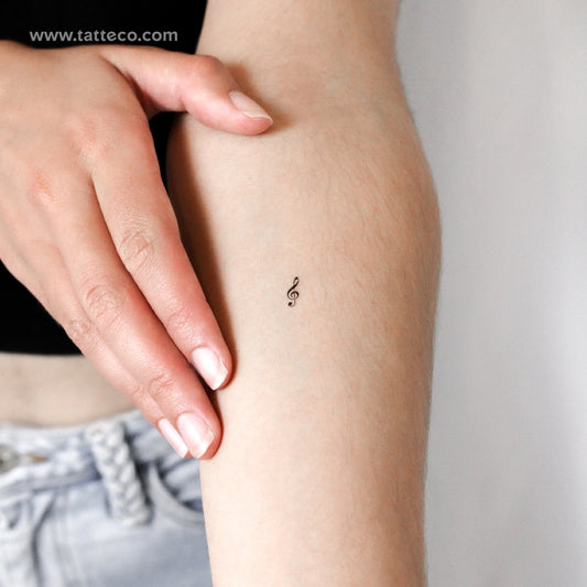 Tatuaje temporal de clave de sol diminuta (juego de 3)