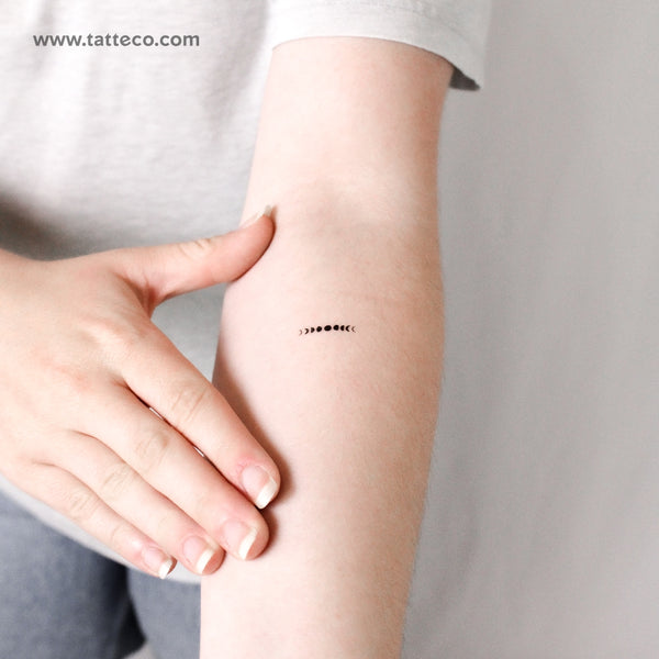 Little Moon Phases Temporary Tattoo - Set of 3