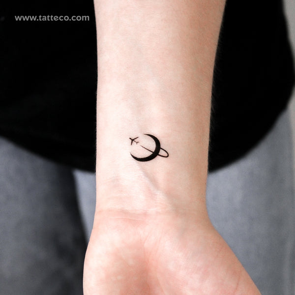 Around The Moon Temporary Tattoo - Set of 3