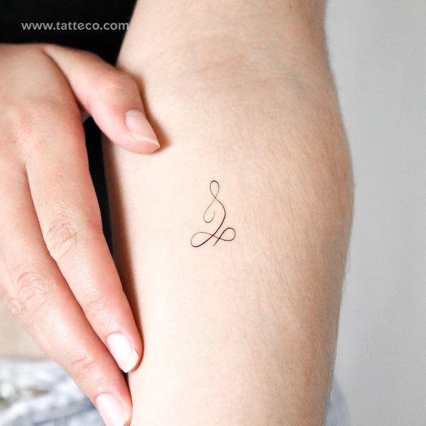 Meditation Unalome Temporary Tattoo - Set of 3