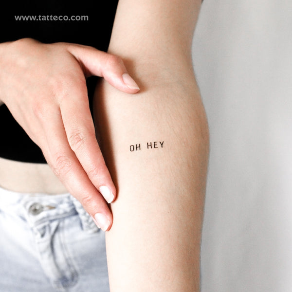 Small Oh Hey Temporary Tattoo - Set of 3