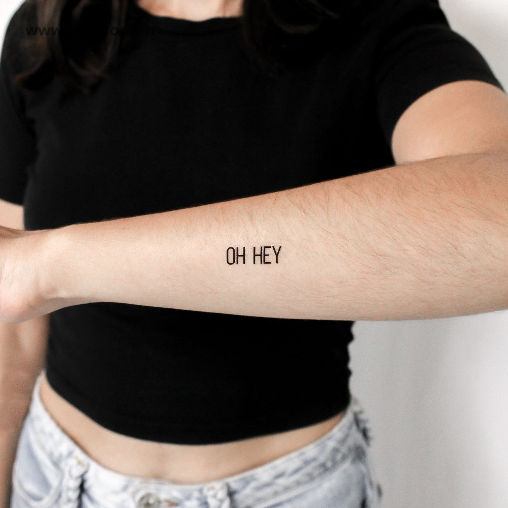 Oh Hey Temporary Tattoo - Set of 3