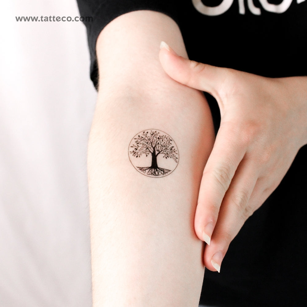 Tatuaje temporal del Árbol Sagrado del Conocimiento - Juego de 3