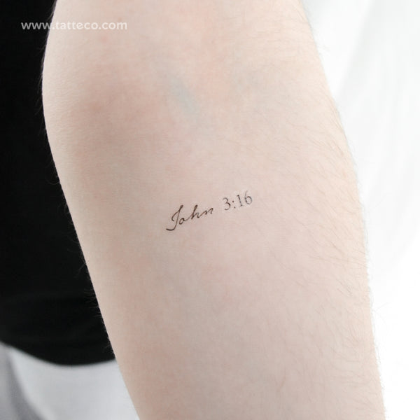 John 3:16 Temporary Tattoo - Set of 3