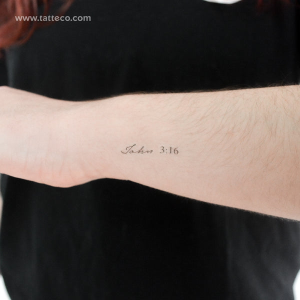John 3:16 Temporary Tattoo - Set of 3