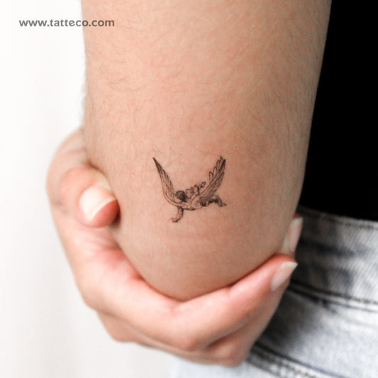 Tatuaje temporal de ángel caído - Juego de 3