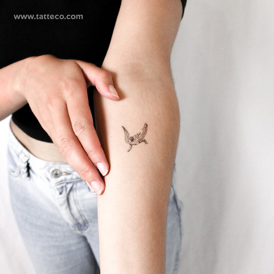 Tatuaje temporal de ángel caído - Juego de 3