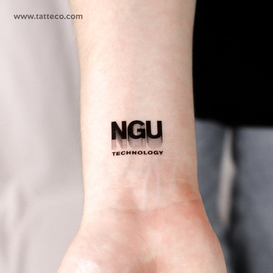 Tatuaje temporal de tecnología Bitcoin NGU (juego de 3)