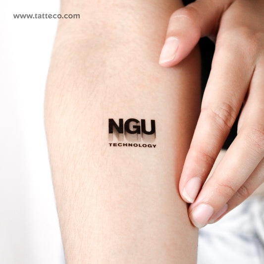 Tatuaje temporal de tecnología Bitcoin NGU (juego de 3)