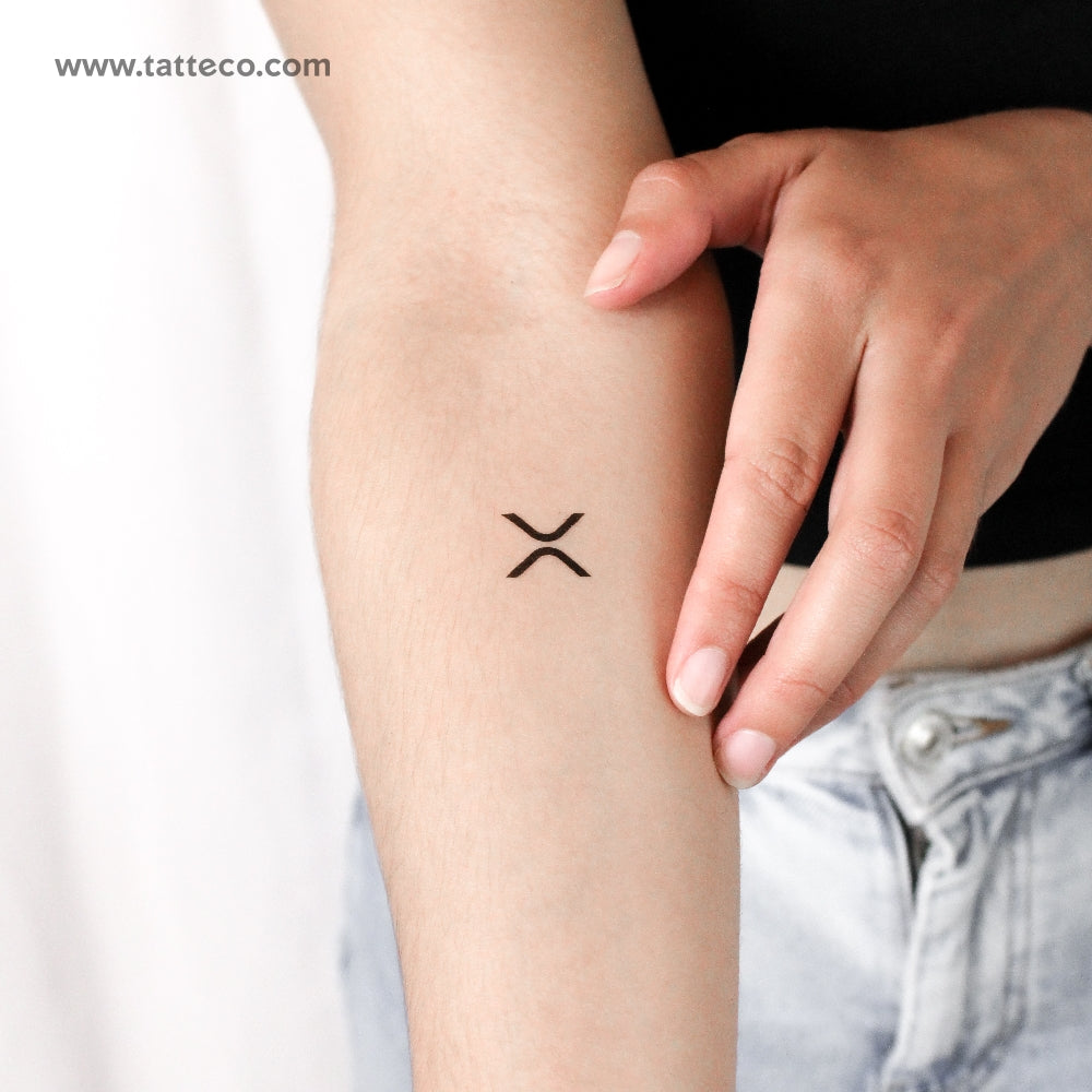 XRP Logo Temporary Tattoo - Set of 3