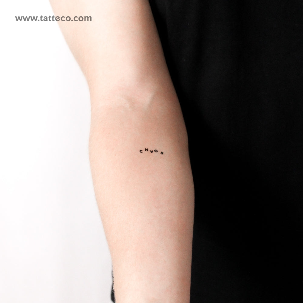 Chaotic CHAOS Temporary Tattoo - Set of 3