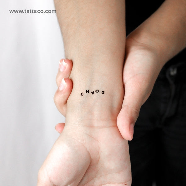 Chaotic CHAOS Temporary Tattoo - Set of 3