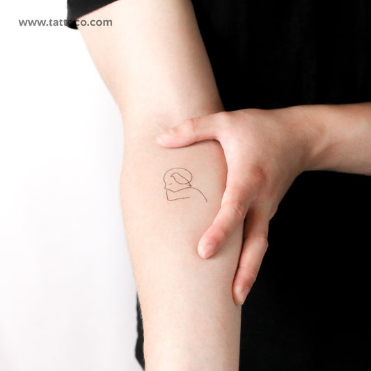 Tatuaje temporal de cabeza de pluma - Juego de 3