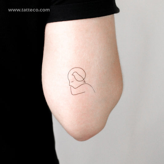 Tatuaje temporal de cabeza de pluma - Juego de 3
