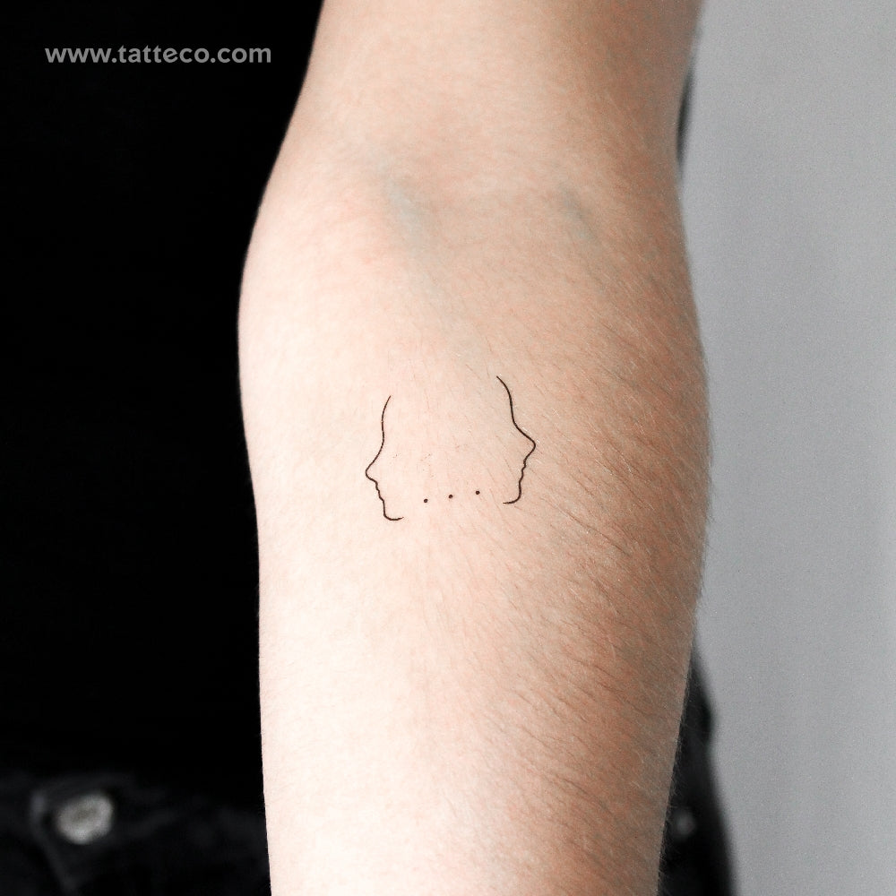 Tatuaje temporal de elipsis - Juego de 3