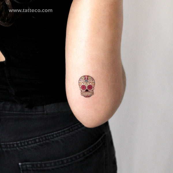 Sugar Skull Temporary Tattoo - Set of 3