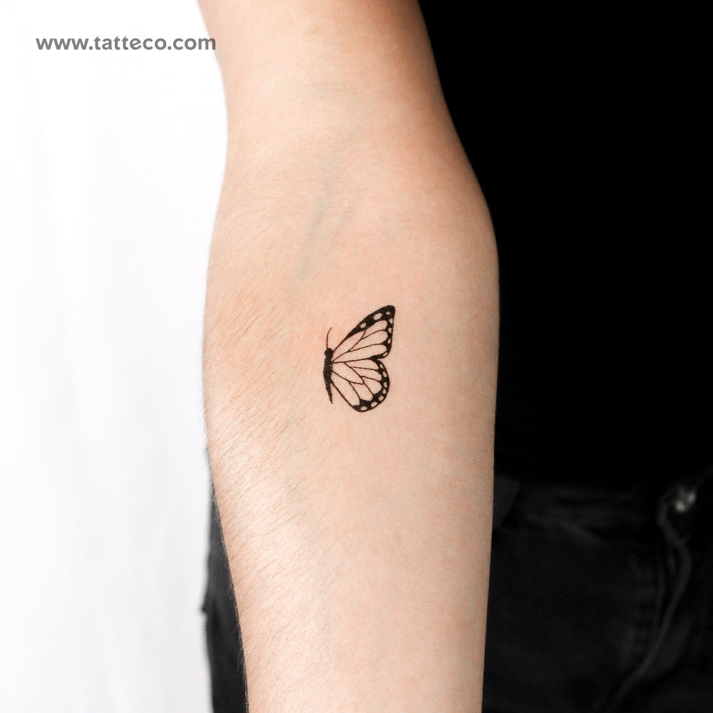 Half Butterfly Temporary Tattoo - Set of 3