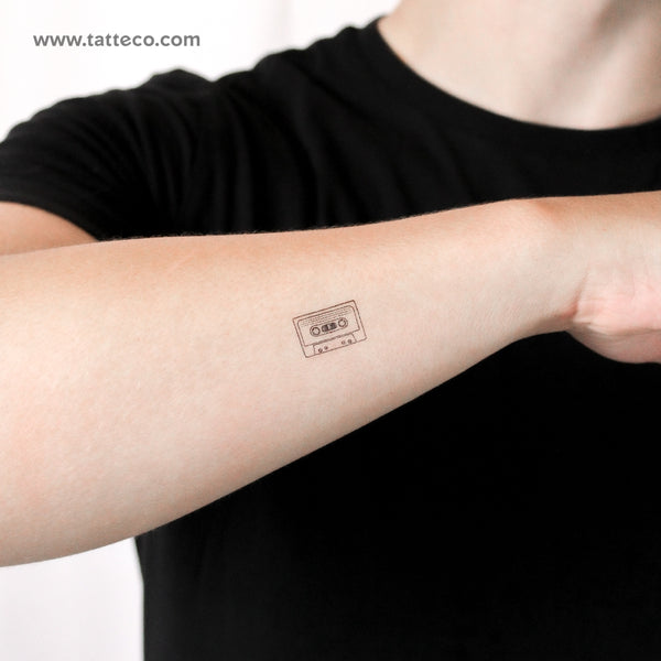 Cassette Temporary Tattoo - Set of 3