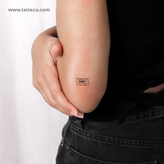 Cassette Temporary Tattoo - Set of 3