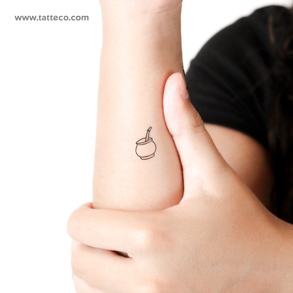 Mate Drink Temporary Tattoo - Set of 3