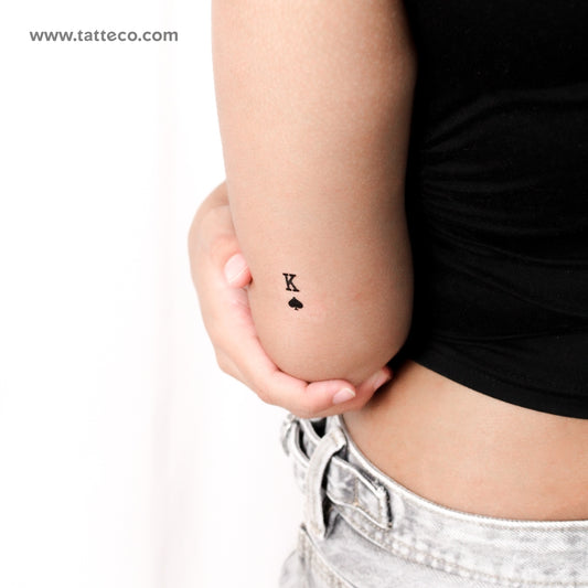 King Of Spades Temporary Tattoo - Set of 3