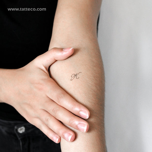 Script  K Temporary Tattoo - Set of 3