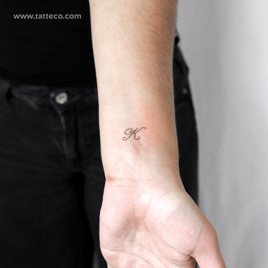 Script  K Temporary Tattoo - Set of 3