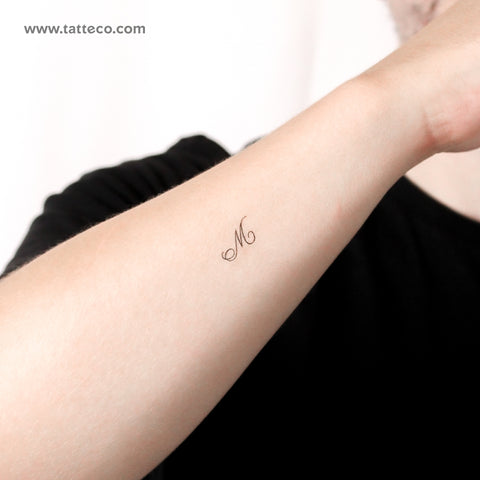 Little M Script Temporary Tattoo - Set of 3