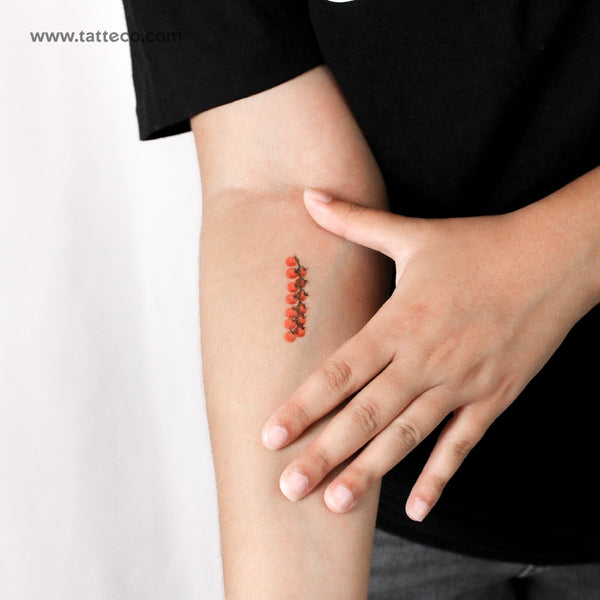 Tomato Vine Temporary Tattoo - Set of 3