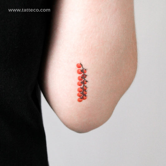 Tomato Vine Temporary Tattoo - Set of 3