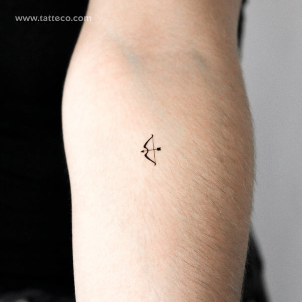 Tiny Bow And Arrow Temporary Tattoo - Set of 3