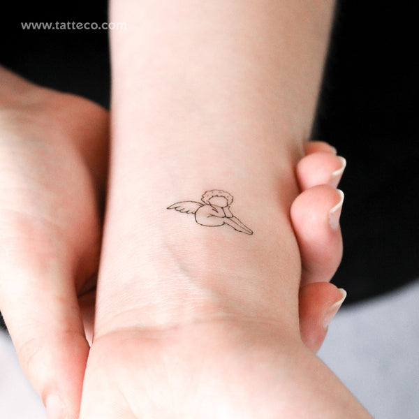 Faceless Cherub Temporary Tattoo - Set of 3