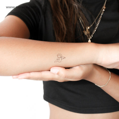 Tiny Faceless Cherub Temporary Tattoo - Set of 3