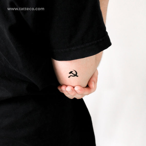 Hammer And Sickle Temporary Tattoo - Set of 3