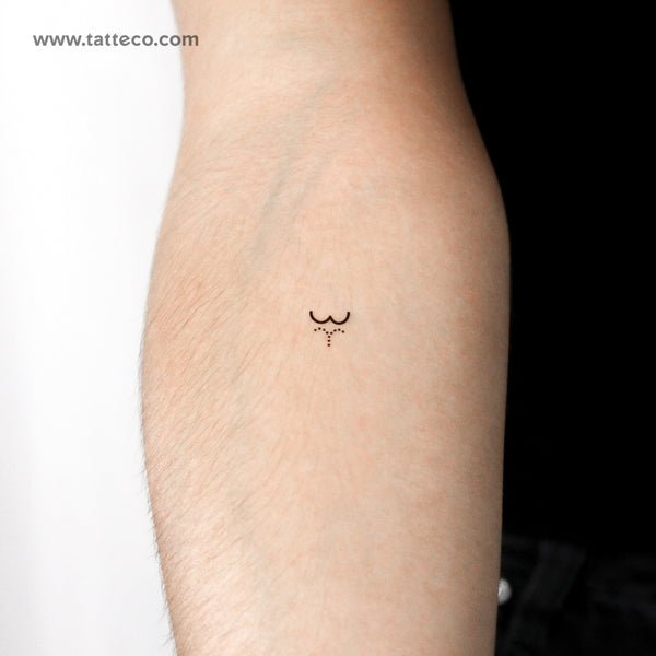 Japanese Toilet Rear Spray Symbol Temporary Tattoo - Set of 3