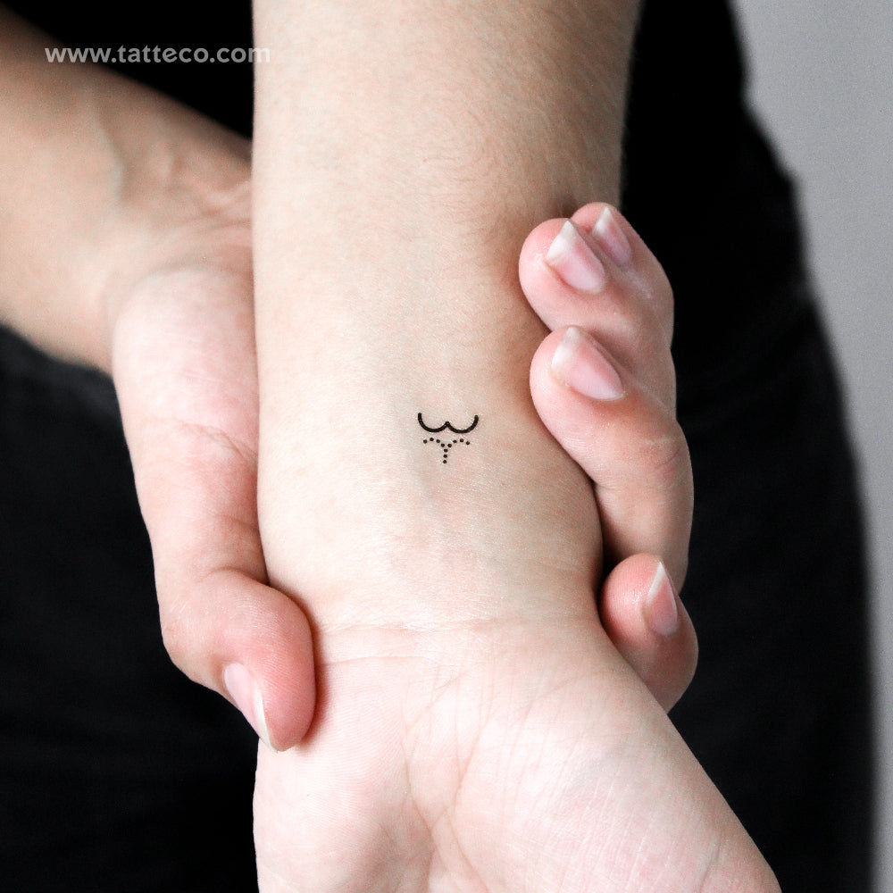 Japanese Toilet Rear Spray Symbol Temporary Tattoo - Set of 3