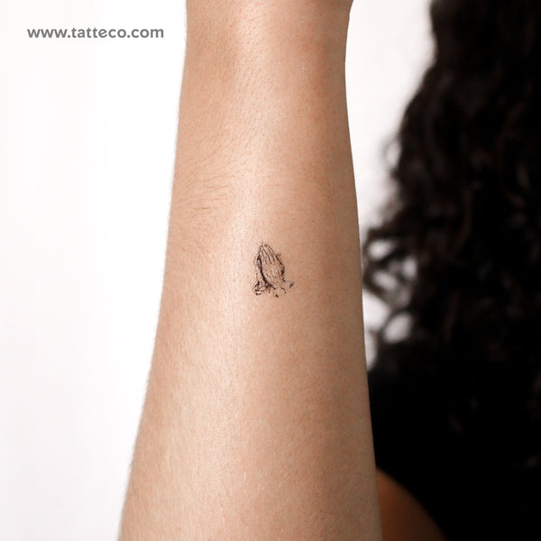 Little Praying Hands Temporary Tattoo - Set of 3