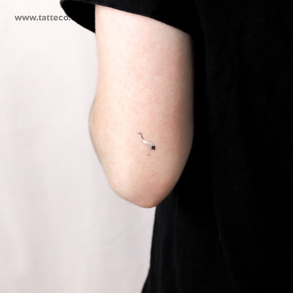 Red-crowned Crane Temporary Tattoo - Set of 3