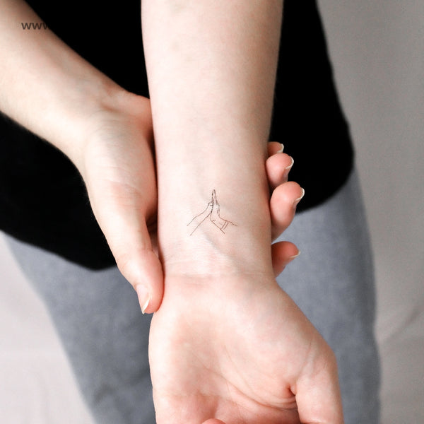 Small Dog High Five Temporary Tattoo - Set of 3