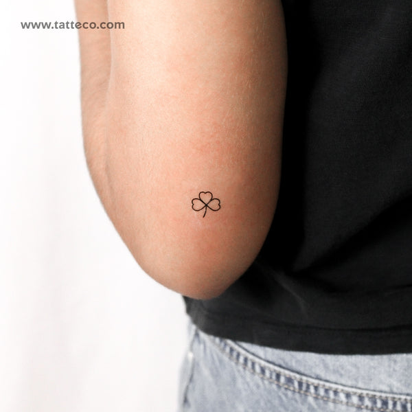 Little Minimalist Three-Leaf Clover Temporary Tattoo - Set of 3